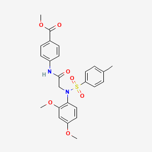 methyl 4-({N-(2,4-dimethoxyphenyl)-N-[(4-methylphenyl)sulfonyl]glycyl}amino)benzoate