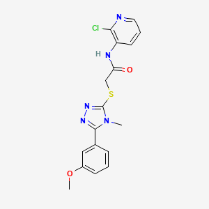 molecular formula C17H16ClN5O2S B4865332 N-(2-chloro-3-pyridinyl)-2-{[5-(3-methoxyphenyl)-4-methyl-4H-1,2,4-triazol-3-yl]thio}acetamide 