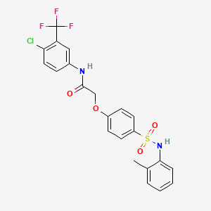 N-[4-chloro-3-(trifluoromethyl)phenyl]-2-[4-[(2-methylphenyl)sulfamoyl]phenoxy]acetamide