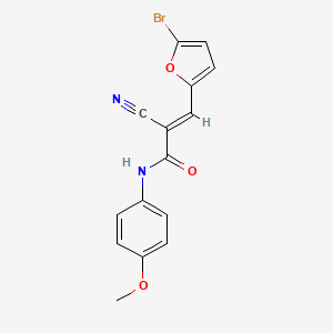 molecular formula C15H11BrN2O3 B4865360 3-(5-bromo-2-furyl)-2-cyano-N-(4-methoxyphenyl)acrylamide 