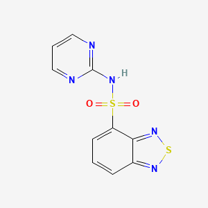 molecular formula C10H7N5O2S2 B4865403 N-2-pyrimidinyl-2,1,3-benzothiadiazole-4-sulfonamide 