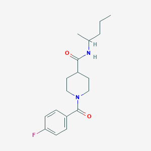 1-[(4-fluorophenyl)carbonyl]-N-(pentan-2-yl)piperidine-4-carboxamide