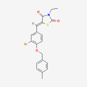 5-{3-bromo-4-[(4-methylbenzyl)oxy]benzylidene}-3-ethyl-1,3-thiazolidine-2,4-dione