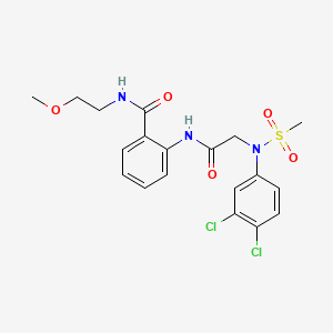 2-{[N-(3,4-dichlorophenyl)-N-(methylsulfonyl)glycyl]amino}-N-(2-methoxyethyl)benzamide