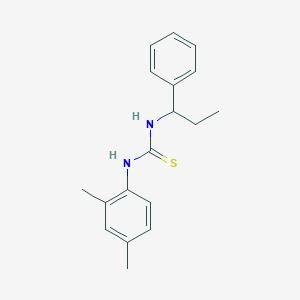 molecular formula C18H22N2S B4865521 1-(2,4-Dimethylphenyl)-3-(1-phenylpropyl)thiourea 