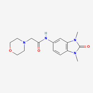 molecular formula C15H20N4O3 B4865542 N-(1,3-dimethyl-2-oxo-2,3-dihydro-1H-benzimidazol-5-yl)-2-(4-morpholinyl)acetamide 