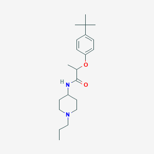 molecular formula C21H34N2O2 B4865549 2-(4-tert-butylphenoxy)-N-(1-propyl-4-piperidinyl)propanamide 