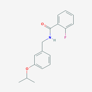 molecular formula C17H18FNO2 B4865557 2-fluoro-N-(3-isopropoxybenzyl)benzamide 