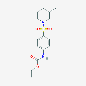 molecular formula C15H22N2O4S B4865571 Ethyl {4-[(3-methylpiperidin-1-yl)sulfonyl]phenyl}carbamate 