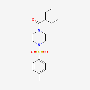 2-ETHYL-1-{4-[(4-METHYLPHENYL)SULFONYL]PIPERAZINO}-1-BUTANONE