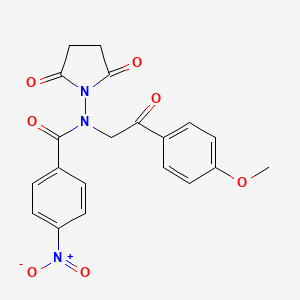 N-(2,5-dioxo-1-pyrrolidinyl)-N-[2-(4-methoxyphenyl)-2-oxoethyl]-4-nitrobenzamide