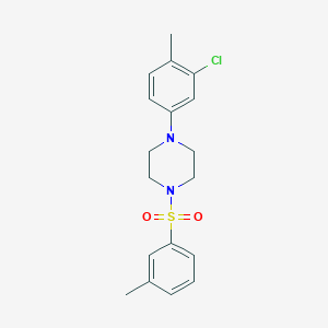 1-(3-Chloro-4-methylphenyl)-4-(3-methylbenzenesulfonyl)piperazine