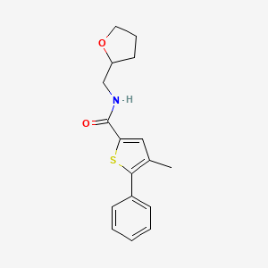 molecular formula C17H19NO2S B4865633 4-METHYL-N-[(OXOLAN-2-YL)METHYL]-5-PHENYLTHIOPHENE-2-CARBOXAMIDE 