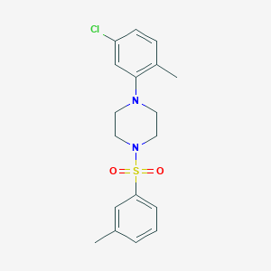 1-(5-Chloro-2-methylphenyl)-4-(3-methylphenyl)sulfonylpiperazine