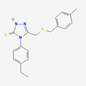 4-(4-ethylphenyl)-5-{[(4-methylbenzyl)thio]methyl}-4H-1,2,4-triazole-3-thiol