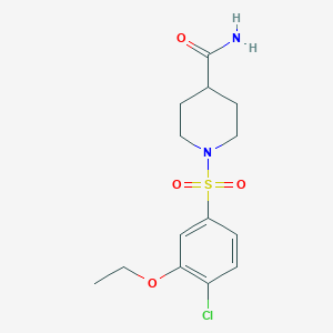 1-[(4-Chloro-3-ethoxyphenyl)sulfonyl]-4-piperidinecarboxamide