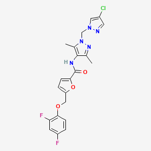 N~2~-{1-[(4-CHLORO-1H-PYRAZOL-1-YL)METHYL]-3,5-DIMETHYL-1H-PYRAZOL-4-YL}-5-[(2,4-DIFLUOROPHENOXY)METHYL]-2-FURAMIDE