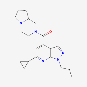 6-cyclopropyl-4-(hexahydropyrrolo[1,2-a]pyrazin-2(1H)-ylcarbonyl)-1-propyl-1H-pyrazolo[3,4-b]pyridine