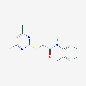 2-[(4,6-dimethylpyrimidin-2-yl)sulfanyl]-N-(2-methylphenyl)propanamide