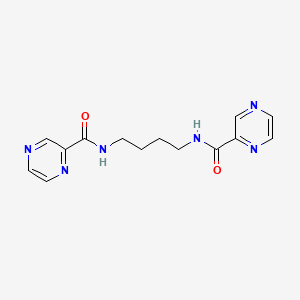 molecular formula C14H16N6O2 B4865725 N-{4-[(PYRAZIN-2-YL)FORMAMIDO]BUTYL}PYRAZINE-2-CARBOXAMIDE 