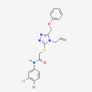 N-(4-bromo-3-chlorophenyl)-2-{[5-(phenoxymethyl)-4-(prop-2-en-1-yl)-4H-1,2,4-triazol-3-yl]sulfanyl}acetamide