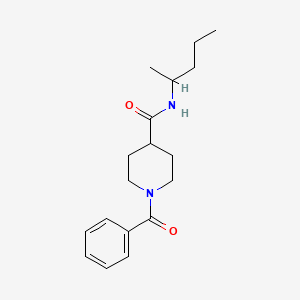 molecular formula C18H26N2O2 B4865746 1-BENZOYL-N-(PENTAN-2-YL)PIPERIDINE-4-CARBOXAMIDE 