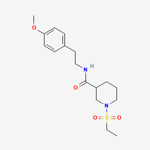 molecular formula C17H26N2O4S B4865779 1-(ethylsulfonyl)-N-[2-(4-methoxyphenyl)ethyl]piperidine-3-carboxamide 