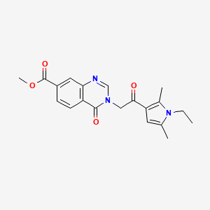 methyl 3-(2-(1-ethyl-2,5-dimethyl-1H-pyrrol-3-yl)-2-oxoethyl)-4-oxo-3,4-dihydroquinazoline-7-carboxylate