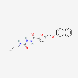 molecular formula C21H23N3O4 B4865807 N-butyl-2-{5-[(2-naphthyloxy)methyl]-2-furoyl}hydrazinecarboxamide 