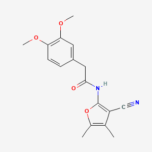 molecular formula C17H18N2O4 B4865837 N~1~-(3-CYANO-4,5-DIMETHYL-2-FURYL)-2-(3,4-DIMETHOXYPHENYL)ACETAMIDE 