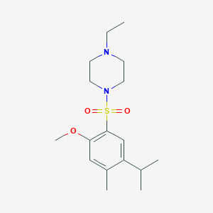 4-Ethyl-1-{[2-methoxy-4-methyl-5-(methylethyl)phenyl]sulfonyl}piperazine