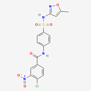 4-chloro-N-(4-{[(5-methyl-3-isoxazolyl)amino]sulfonyl}phenyl)-3-nitrobenzamide