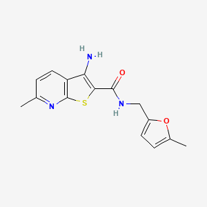 3-amino-6-methyl-N-[(5-methylfuran-2-yl)methyl]thieno[2,3-b]pyridine-2-carboxamide