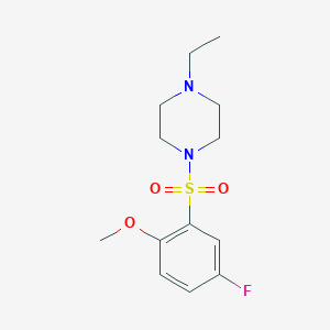 molecular formula C13H19FN2O3S B486586 1-Ethyl-4-(5-fluoro-2-methoxyphenyl)sulfonylpiperazine CAS No. 825608-57-9