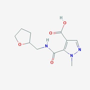 1-methyl-5-[(tetrahydrofuran-2-ylmethyl)carbamoyl]-1H-pyrazole-4-carboxylic acid