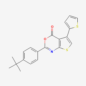 molecular formula C20H17NO2S2 B4865867 2-(4-tert-butylphenyl)-5-(thiophen-2-yl)-4H-thieno[2,3-d][1,3]oxazin-4-one 