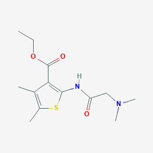 molecular formula C13H20N2O3S B4865869 ETHYL 2-[2-(DIMETHYLAMINO)ACETAMIDO]-4,5-DIMETHYLTHIOPHENE-3-CARBOXYLATE 