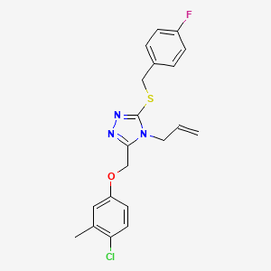 {4-ALLYL-5-[(4-FLUOROBENZYL)SULFANYL]-4H-1,2,4-TRIAZOL-3-YL}METHYL (4-CHLORO-3-METHYLPHENYL) ETHER