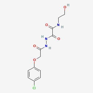 2-{2-[(4-chlorophenoxy)acetyl]hydrazino}-N-(2-hydroxyethyl)-2-oxoacetamide