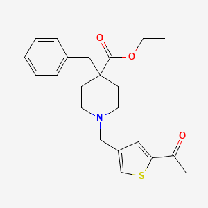 ethyl 1-[(5-acetyl-3-thienyl)methyl]-4-benzyl-4-piperidinecarboxylate