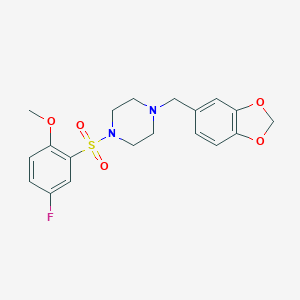 1-[(2H-1,3-benzodioxol-5-yl)methyl]-4-(5-fluoro-2-methoxybenzenesulfonyl)piperazine