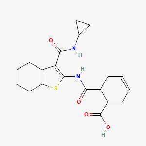 6-{[3-(Cyclopropylcarbamoyl)-4,5,6,7-tetrahydro-1-benzothiophen-2-yl]carbamoyl}cyclohex-3-ene-1-carboxylic acid