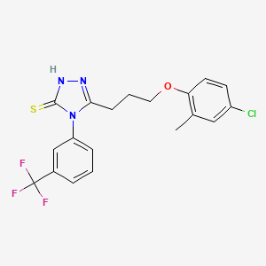 5-[3-(4-chloro-2-methylphenoxy)propyl]-4-[3-(trifluoromethyl)phenyl]-4H-1,2,4-triazole-3-thiol