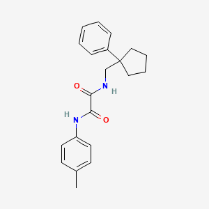 molecular formula C21H24N2O2 B4865945 N'-(4-methylphenyl)-N-[(1-phenylcyclopentyl)methyl]oxamide 