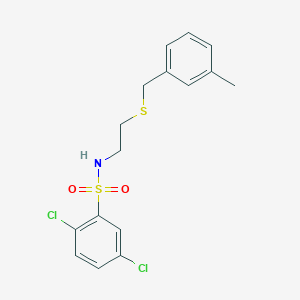 2,5-dichloro-N-{2-[(3-methylbenzyl)sulfanyl]ethyl}benzenesulfonamide