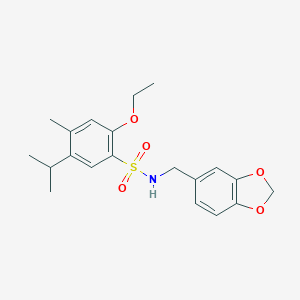 N-(1,3-benzodioxol-5-ylmethyl)-2-ethoxy-5-isopropyl-4-methylbenzenesulfonamide