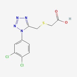 molecular formula C10H8Cl2N4O2S B4865997 ({[1-(3,4-dichlorophenyl)-1H-tetrazol-5-yl]methyl}sulfanyl)acetic acid 