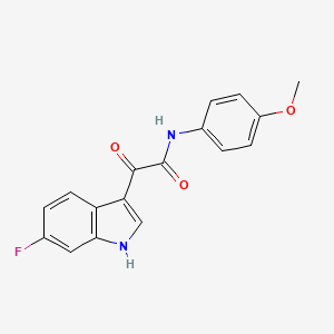 molecular formula C17H13FN2O3 B4866007 2-(6-fluoro-1H-indol-3-yl)-N-(4-methoxyphenyl)-2-oxoacetamide 