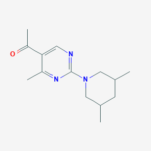 1-[2-(3,5-Dimethylpiperidin-1-yl)-4-methylpyrimidin-5-yl]ethanone