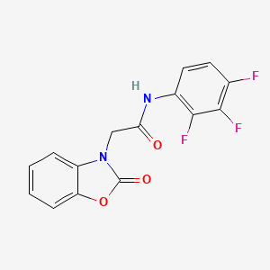 molecular formula C15H9F3N2O3 B4866063 2-(2-oxo-1,3-benzoxazol-3(2H)-yl)-N-(2,3,4-trifluorophenyl)acetamide 